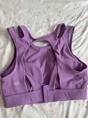 lululemon Purple Racerback Support Sports Bra/tank